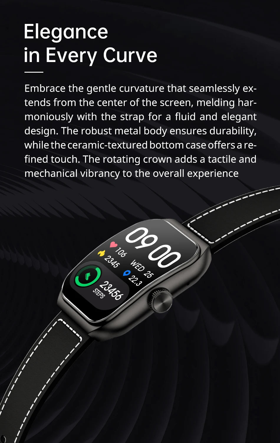 Black Shark Watch GT3 Global Version 1.96'' Curved Display 10 Days Battery Life 24H Health Monitoring 100+ Sport Modes IP68