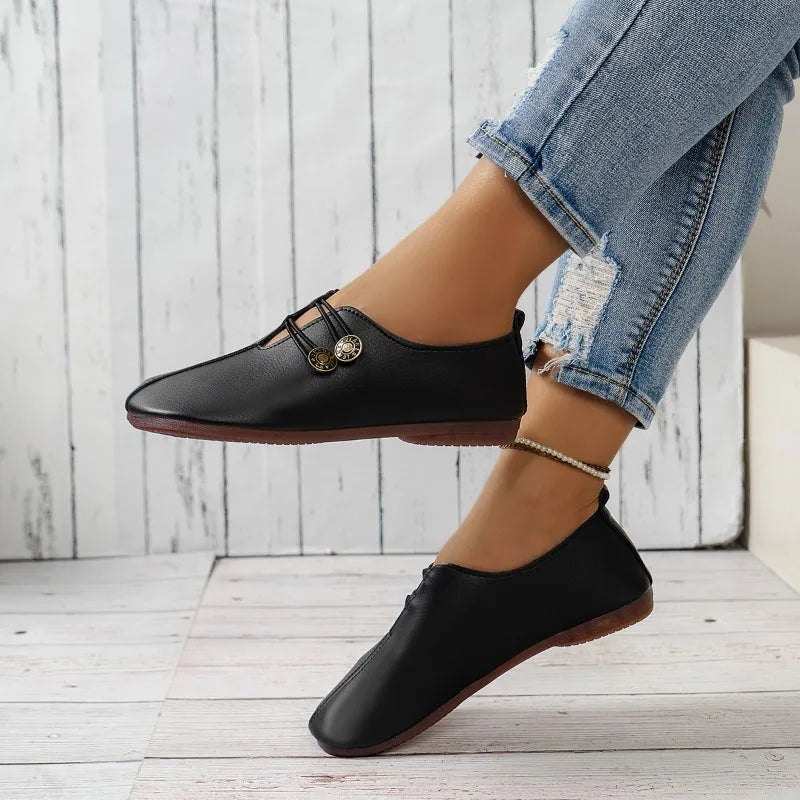 Women Flats Marie Janes Shoes Spring Casual Sports Sneakers Trend Brand Women Fashion Dress Shoes New Lace Up Femme Zapatos