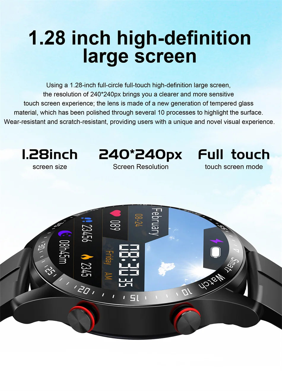 ECG+PPG Bluetooth Call Smart WatchMen Health Heart Rate Blood PressureFitness Sports Watches Man SportsWaterproof Smartwatch