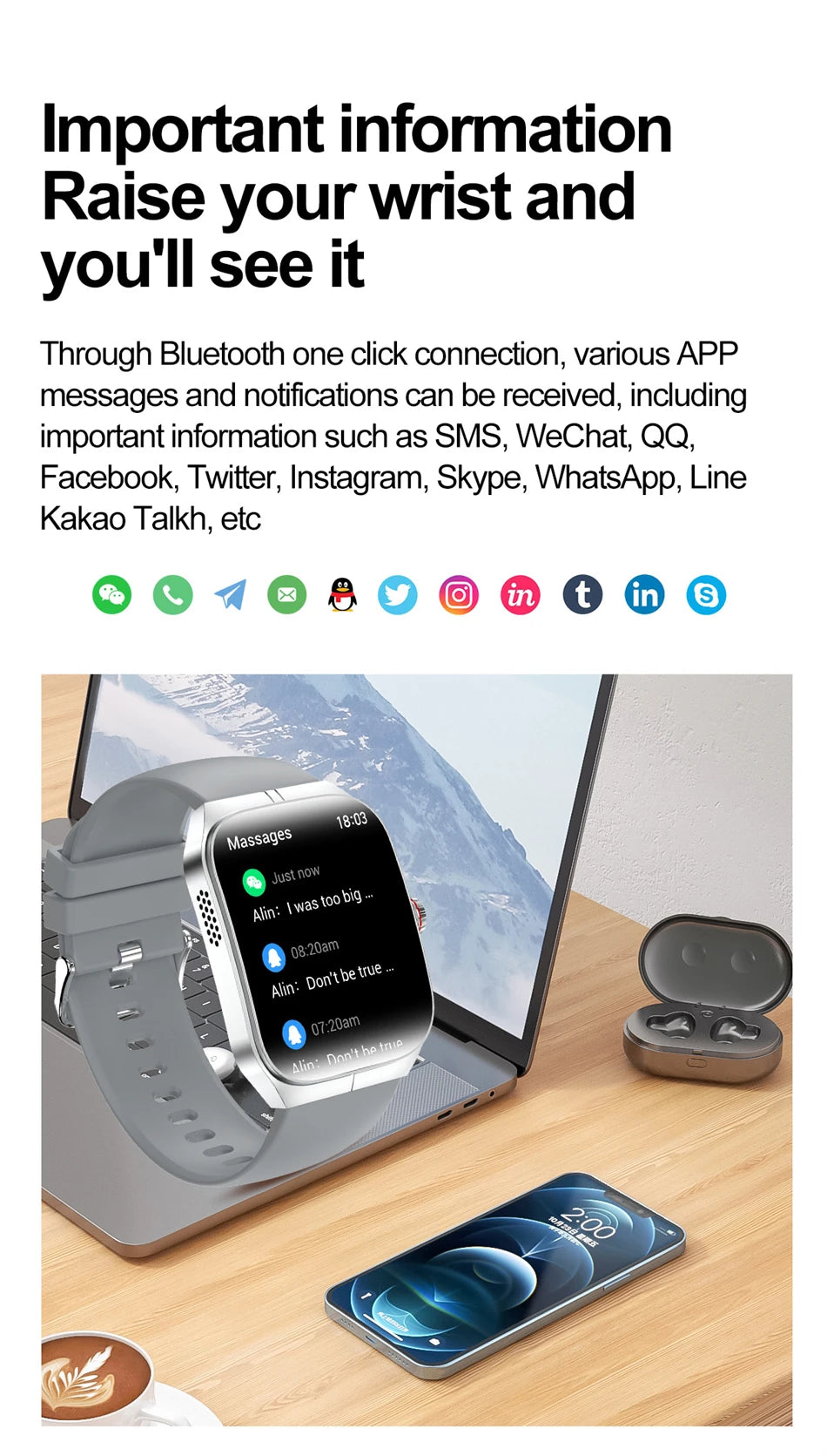 Smart Watch 1.95''AMOLED Curved Display BT Call NFCHeart Rate Monitor Multi-Sport Modes Fitness Tracker Smartwatch for Men Women