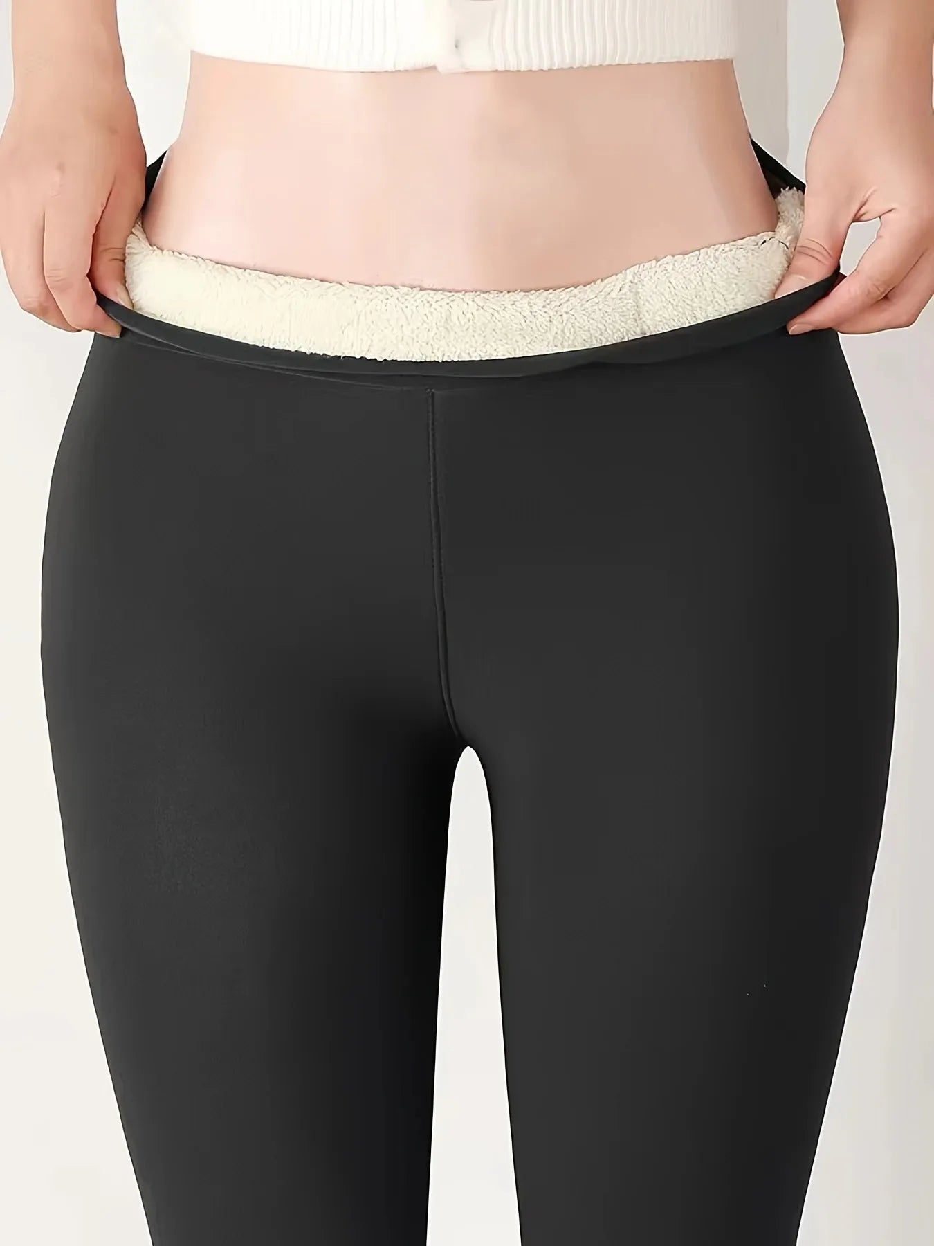 Women's Warm Commuting High Waisted Leggings for Autumn and Winter Fashion, Women's Warm and Plush Elastic Leggings
