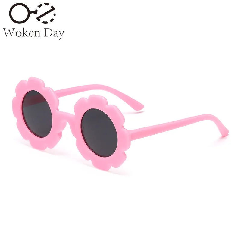 Nuevas gafas De Sol redondas y bonitas con diseño De flores para niños, gafas De Sol UV400 para niños y niñas, gafas De Sol encantadoras para bebés, gafas De Sol para niños