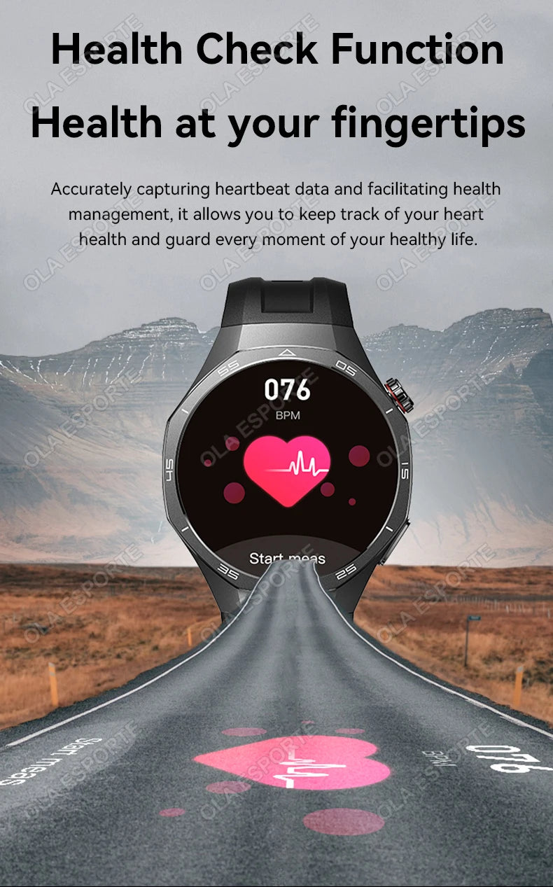 2025 New Smart Watch Men Watch 5 Pro 1.52 AMOLED Screen Bluetooth Call GPS Trajectory NFC Heart Rate Dynamic Lsland SmartWatches
