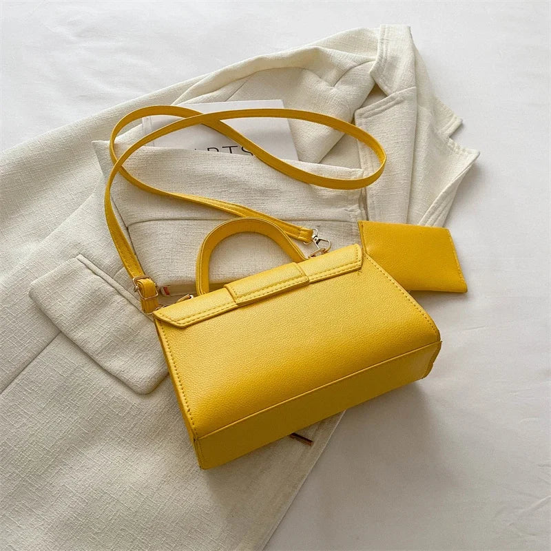 7 Color Pu Leather Ladies Brand Shoulder Bag With Coin Purse Crossbody Small Phone Bag Female Flap Messenger Bag Silver