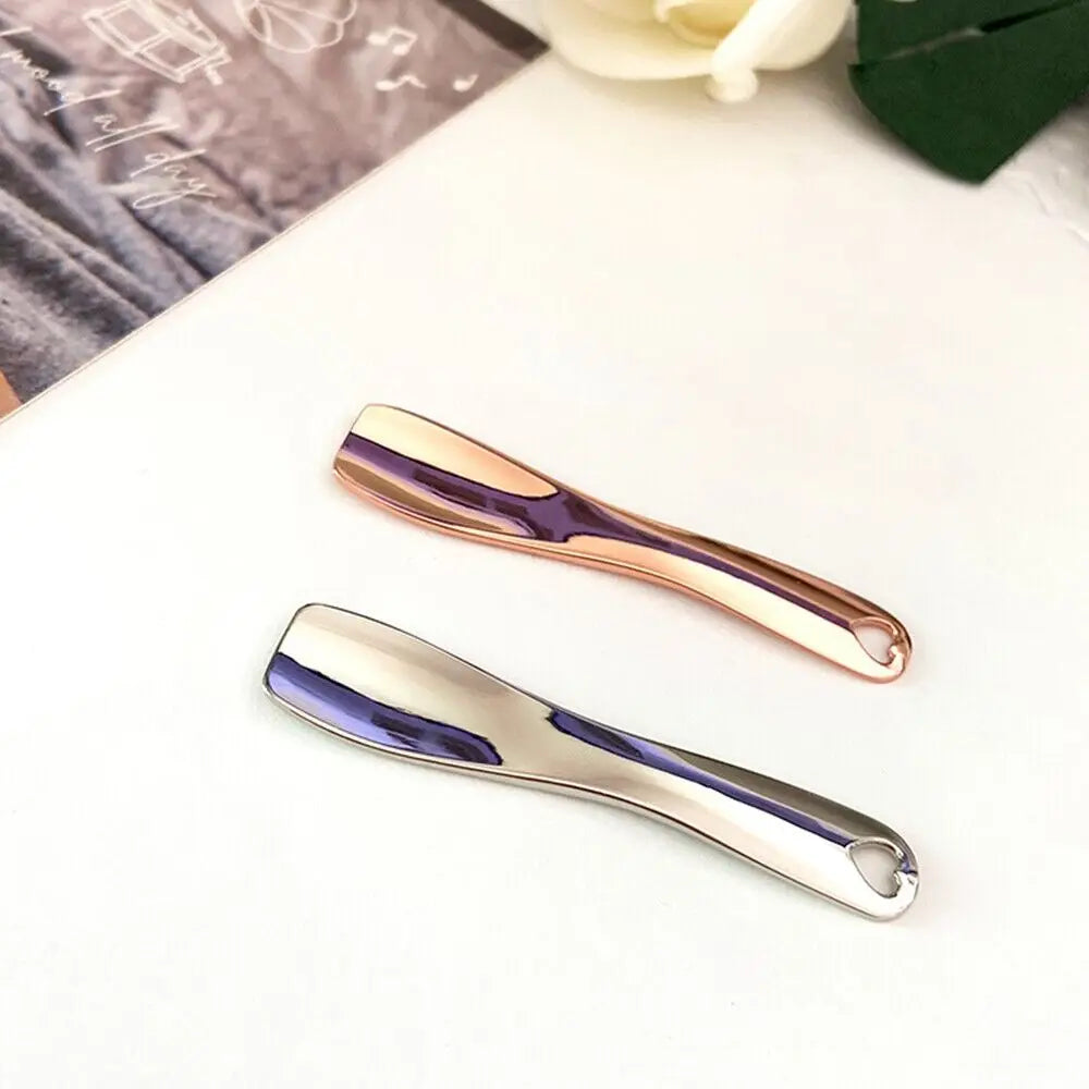 Metal Face Cosmetic Spatula Cosmetic Dispensing Spoon Beauty Tools Makeup Mask Cream Spoon Makeup Tools Cosmetic Spoons