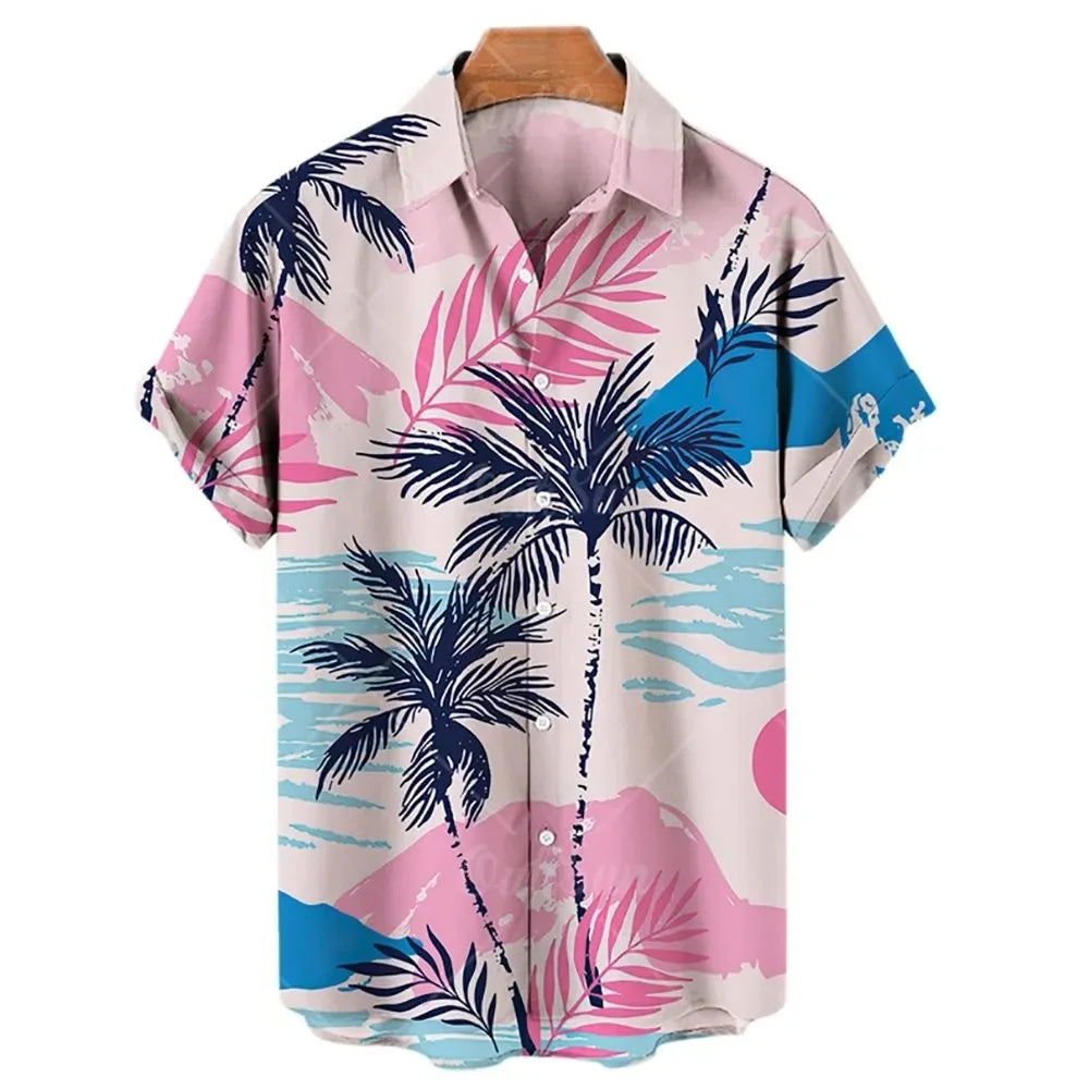 Cadiz Summer Hawaiian 3D Printed Floral Male Social Shirt For Blouse Vintage Men Beach Casual Harajuku Y2k Men's Camisas Casuais