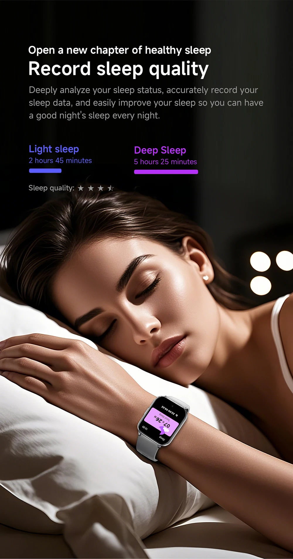 KUMI M2 Smart Watch 1.83" HD Screen ChatGPT 100+ AI Watch Faces 2ATM Bluetooth Calling 100+ Sports Modes Health Monitoring