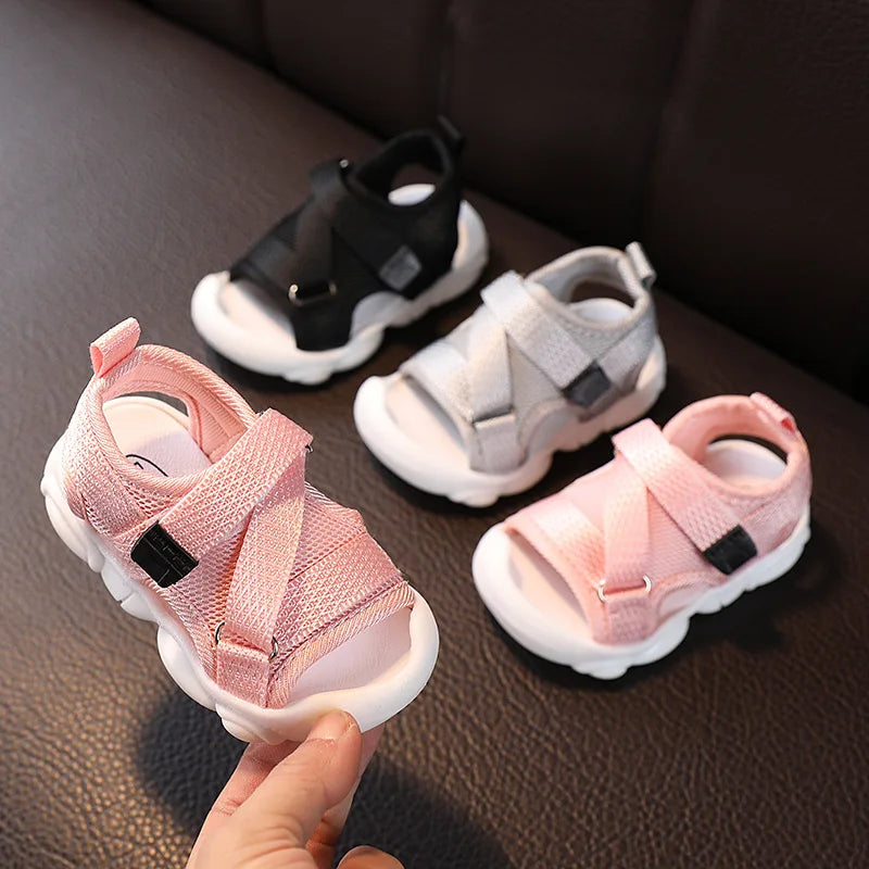 Kids Sandals Summer Kids Baby Girls Boys Non-slip Outdoor Sneakers Soft Sole Beach Sandals Children Sandals Girls Shoes