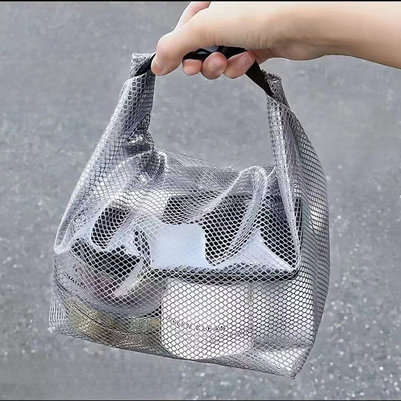 Makeup Bag New Water-proof Cosmetics Bag Fashion Travel Large Capacity Toiletries Pouch Trendy Girl Wash Bag with Lanyard