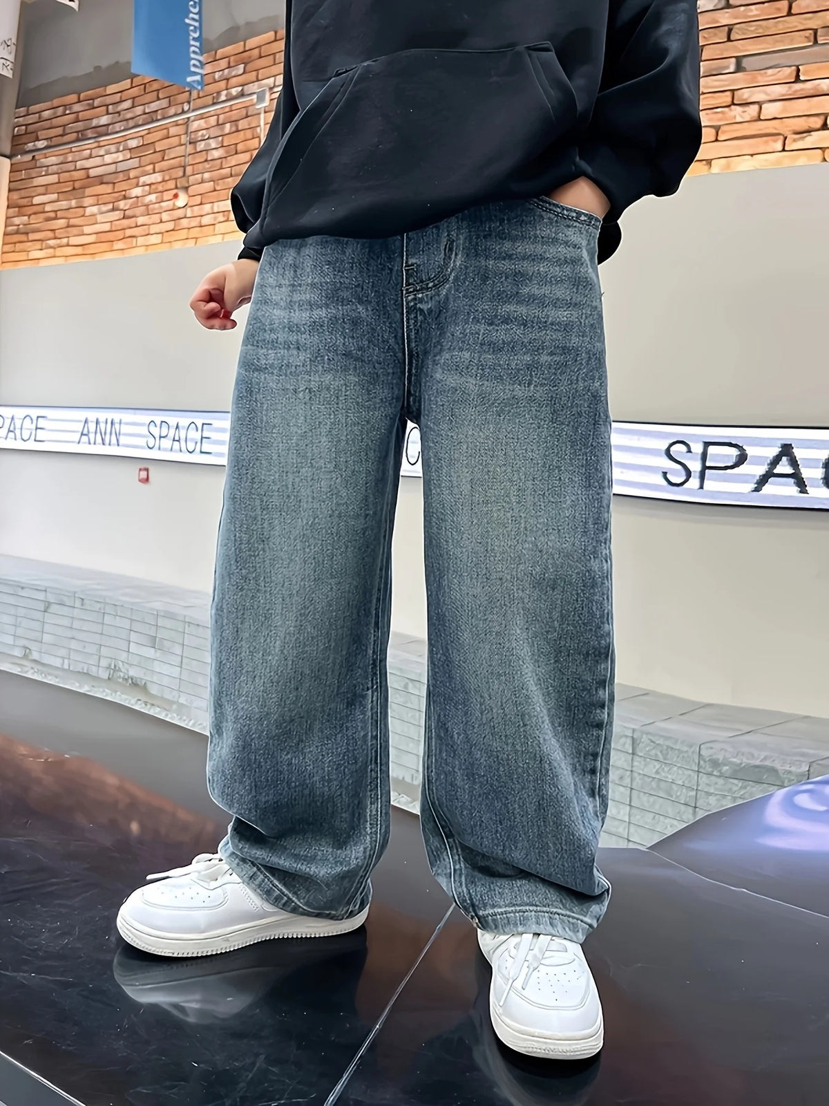Boy's Jeans, Boy's All-Season Loose Trendy Jeans, Street Casual Hip-Hop Pants, Festival-Style Pants