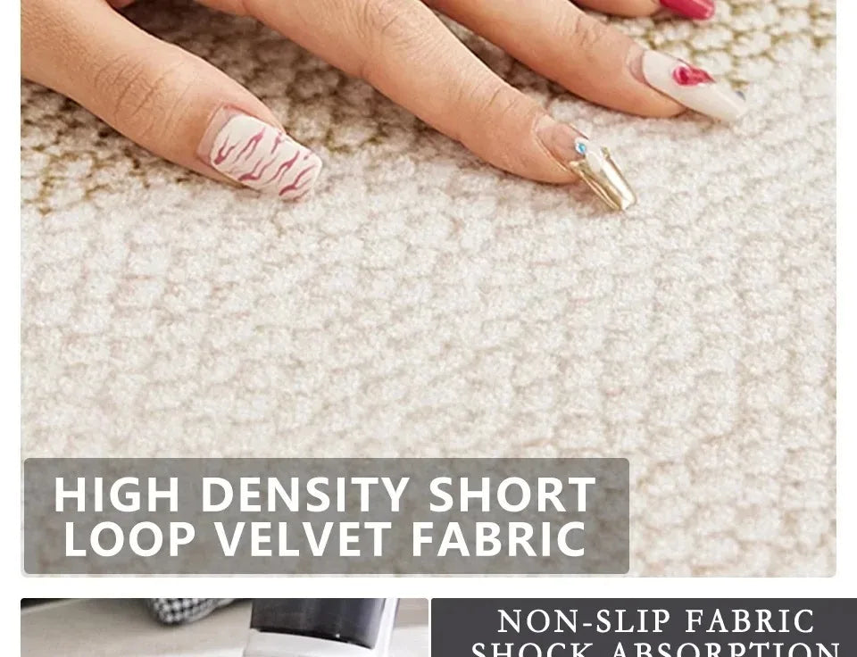 Kitchen Floor Mat Stain-resistant and Wear-resistant Carpet Home Decor Rug Soft and Comfortable Loop Fleece Carpets