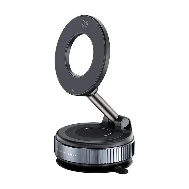 Rotating Folding Magnetic Phone Holder Vacuum Suction Mag Stand for Car Navigation Gym Kitchen - Universal GPS Streaming Bracket