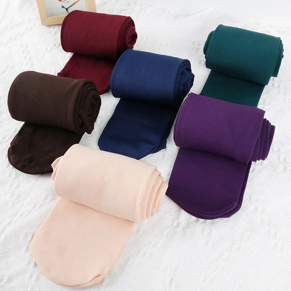 Women's Thermal Winter Tights Fleece Lined Sheer Velvet Pantyhose Thick Warm Leggings with Plush Inner Layer