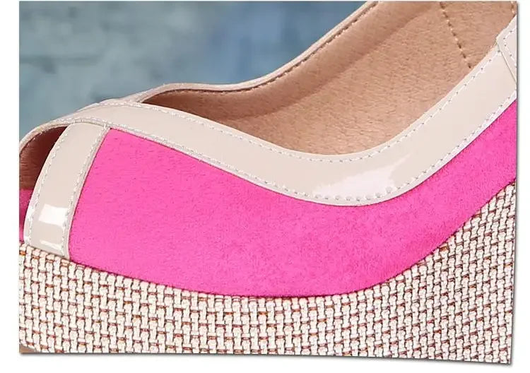 Size 33-40 Summer High Heel Wedges Sandals Female Peep Toe Leisure Platform Sandals Women Shoes