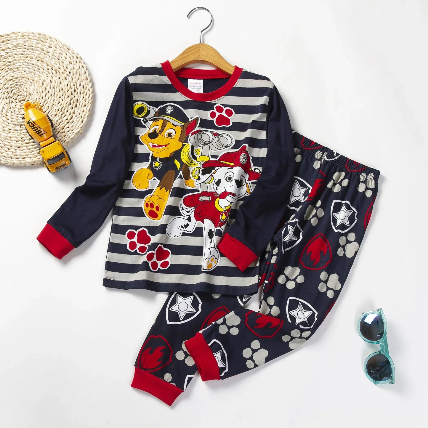 PAW Patrol New Spring Autumn Kids Pajamas Baby Boys Girls Cartoon Long Sleeve Round Neck Pyjamas Toddler Cotton Sleepwear Suits