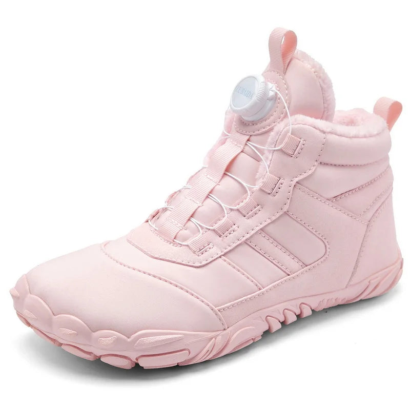 New Parent-child Winter Boots Men and Women Snow BareFoot Outdoor Non-slip Warm Fur Casual Boys/girls Sneakers Kid's Ankle Boots