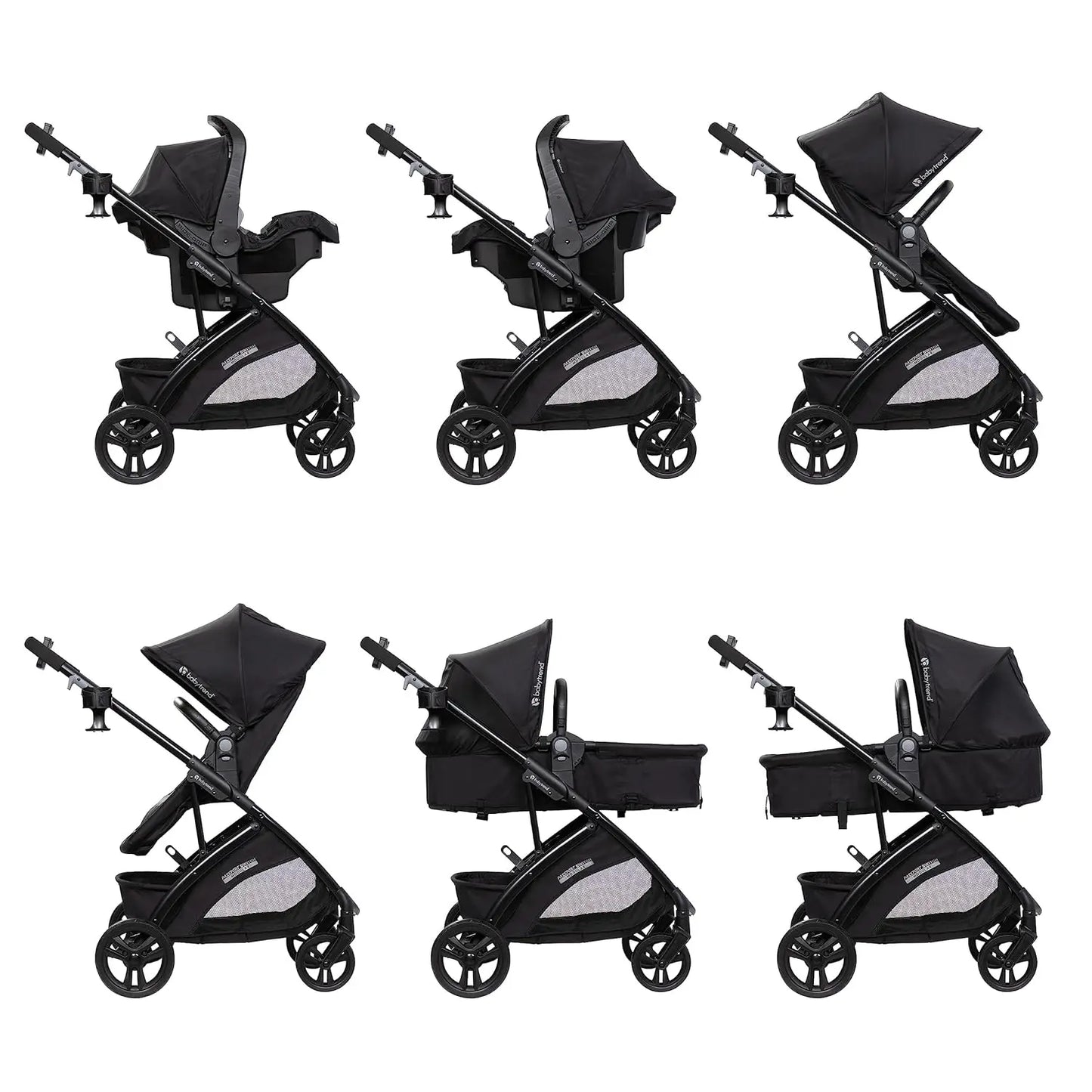 Passport® Switch 6-in-1 Modular Stroller Travel System with EZ-Lift™ PLUS Infant Car Seat, Dash Black
