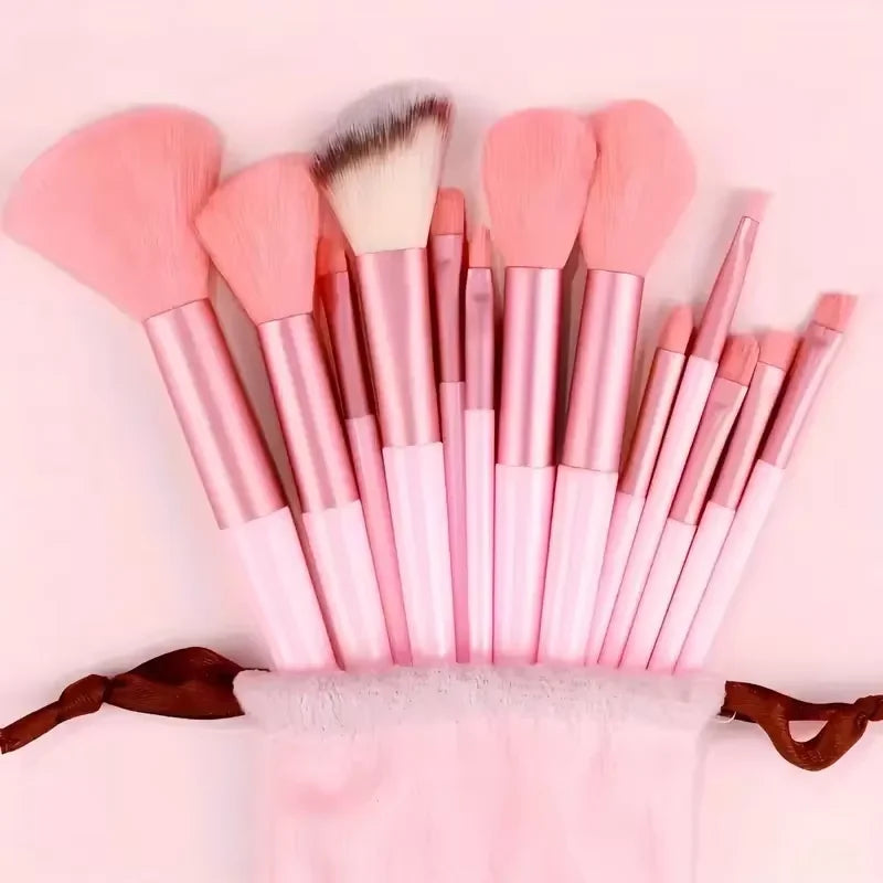 10PCS Makeup Brushes Set Eyeshadow Brush Angled Eyeliner Brush Fan Lash Brush Loose Powder Brush Makeup Tools