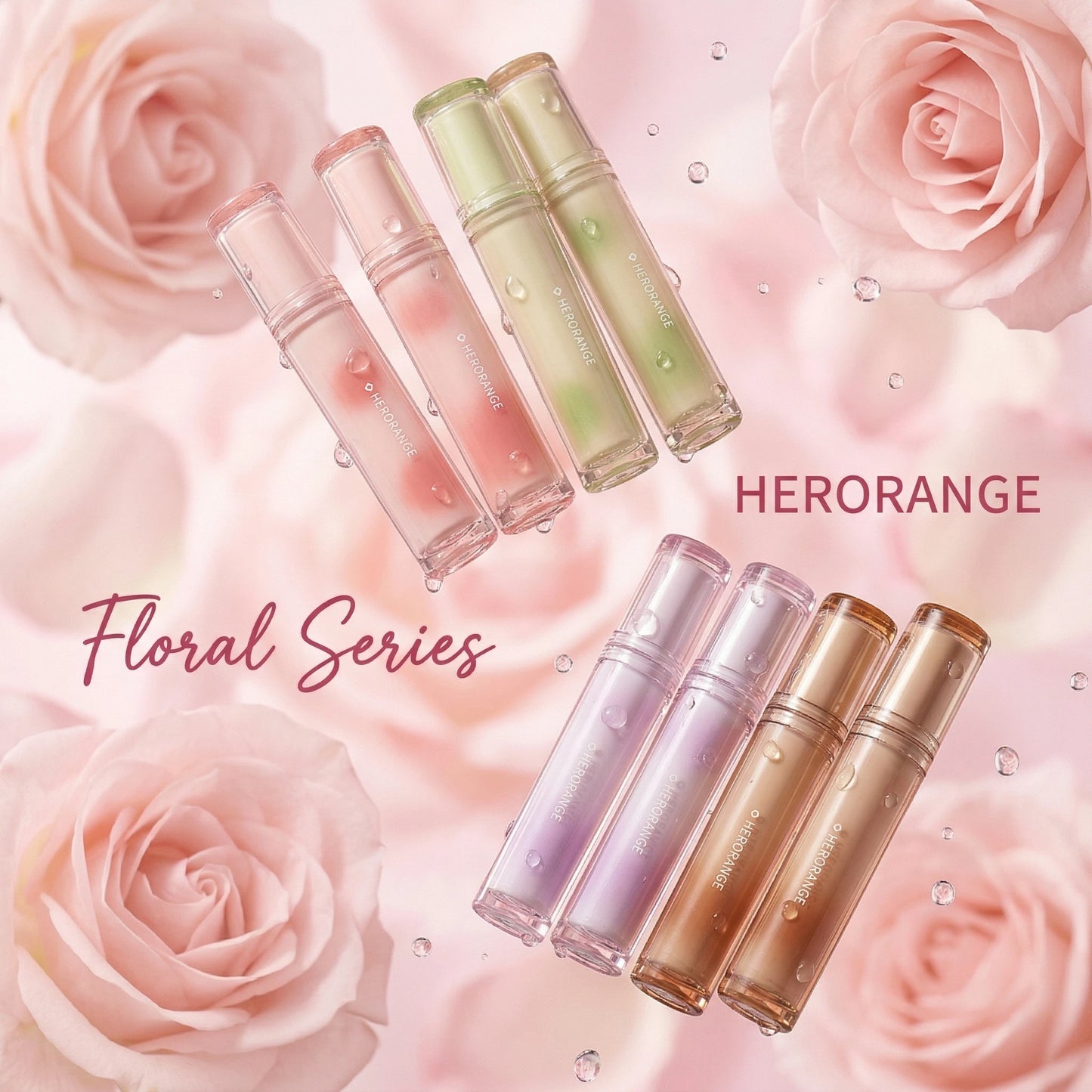 Herorange Iced Tea Gloss Lip Gloss Moisturizing Non-Drying Plump Lips Korean Style for Daily Bare Makeup