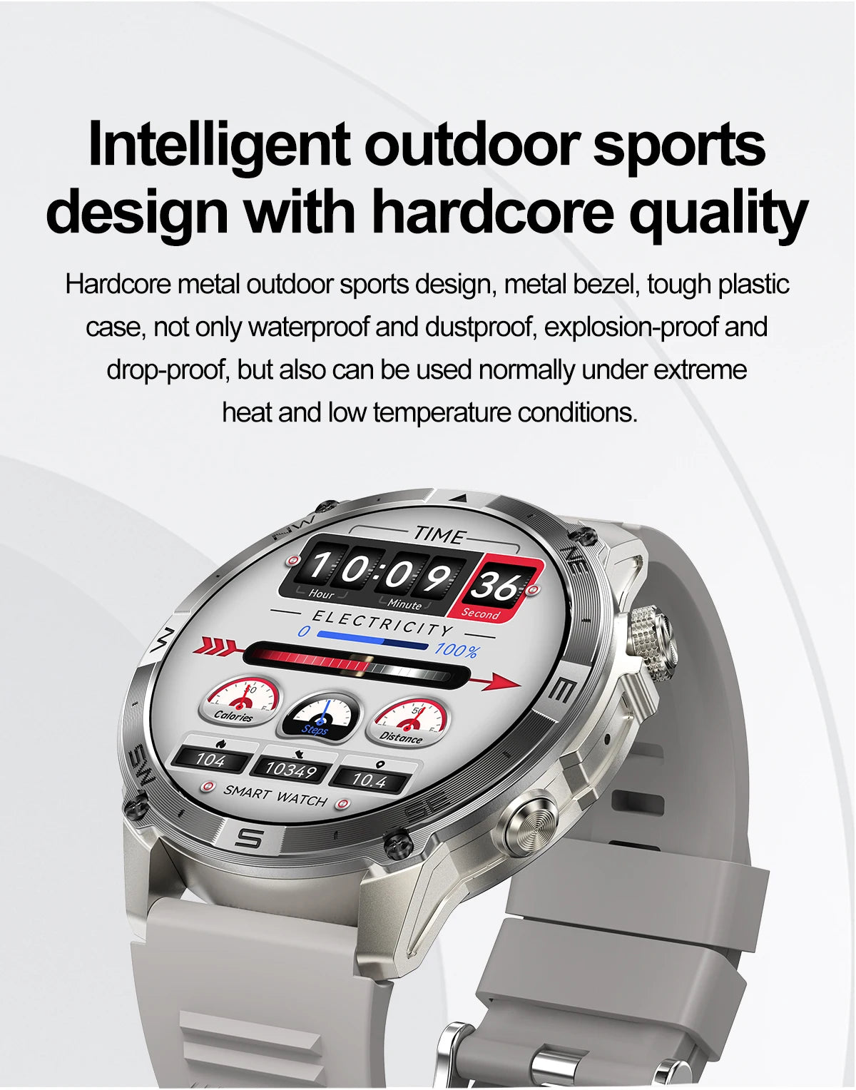 Smart Watch 2026 For Android IOS GPS Compass Sports Smart Watches For Man Women HD AMOLED Bluetooth Call Waterproof Smartwatch