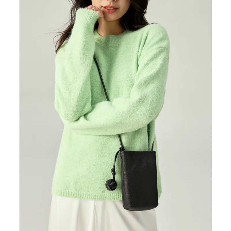 YANATARI mini Small Genuine Leather vintage Bag Crossbody Bag Luxury Hit Product Mobile Phone Shoulder Bag Women Mobile Bag