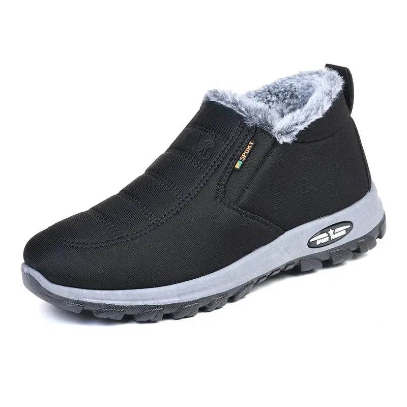 New Winter Snow Boots Outdoor suede anti slip shoes Men Casual Warm Fur Boots Comfortable elderly cotton shoes Zapatos Hombre
