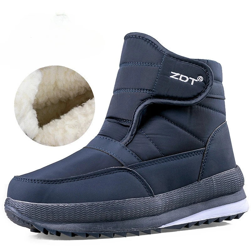 -40°C Winter Thicken Warm Men's Snow Boots Outdoor Waterproof Comfort Cotton Shoes Cold Resistant Non-slip Platform Ankle Boots