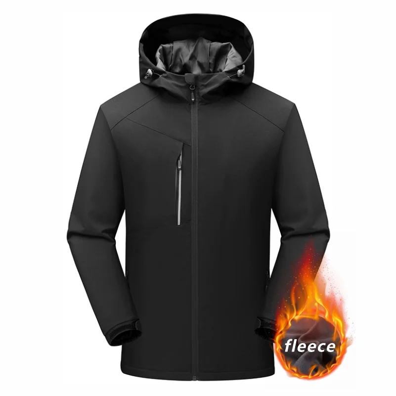 Men's Warm Jacket Custom Printed Embroidered Logo Women's Hoodie Plus Cashmere High Quality Men And Women Same Style Jacket 4xl