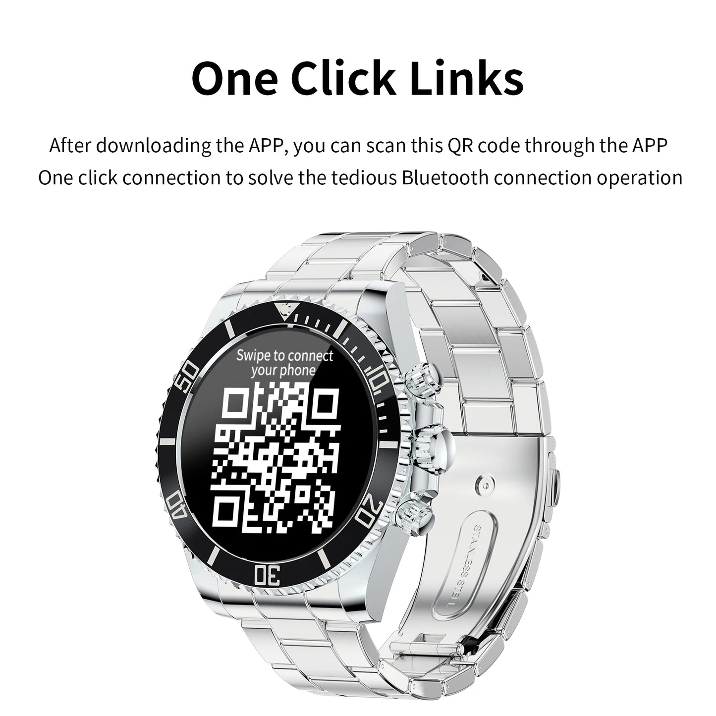 Aiweile AW12 Men Smart Watch For Android IPhone, Sports Modes, Wireless Call (Making, Answering/Rejecting), Gift For Friends