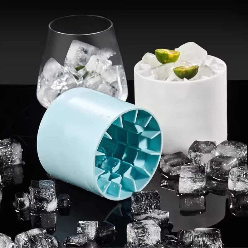Silicone Ice Cube Mold Round Ice Bucket Summer Homemade DIY Refrigerator Freeze Ice Maker Creative Ice Cube Mold Kitchen Tools