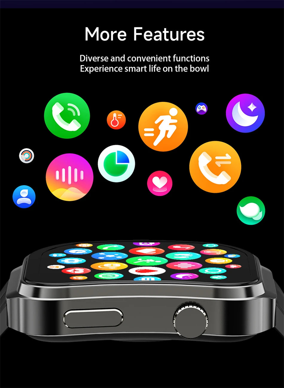 LIGE ECG+PPG AI Medical Diagnosis Health Smartwatch Blood Lipids Uric Acid Smart Watch Men Waterproof Watch Women Bluetooth Call