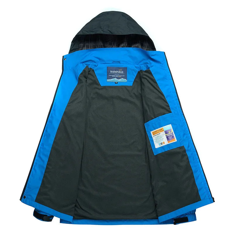 Camping Hiking Jacket Men Autumn Outdoor Sports Coats Climbing Trekking Windbreaker Travel Waterproof Jackets Black
