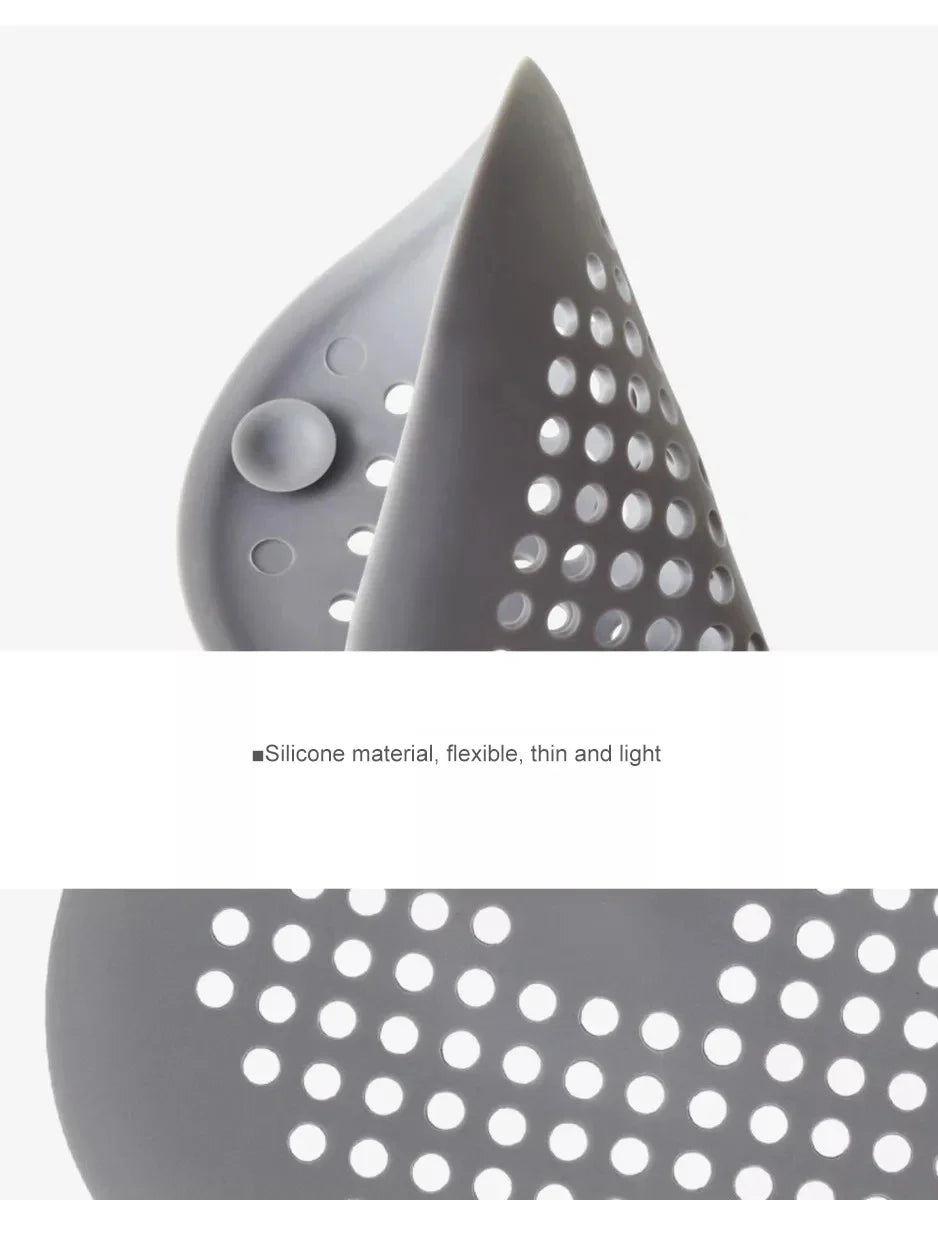 Sink Strainer Shower Drain Plug Hair Catcher Bathtub Shower Kitchen Sink Sewer Hair Filter Screen Silicone Bathroom Accessories