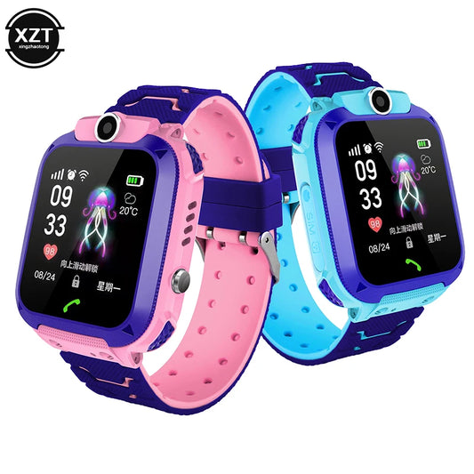 New Q12 Waterproof Children's Smart Watch Sim Card LBS Location Tracker Voice Chat Flashlight Children's Smart Phone Watch reloj