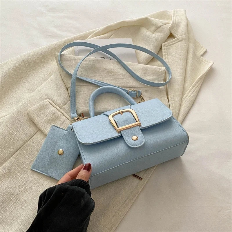 7 Color Pu Leather Ladies Brand Shoulder Bag With Coin Purse Crossbody Small Phone Bag Female Flap Messenger Bag Silver