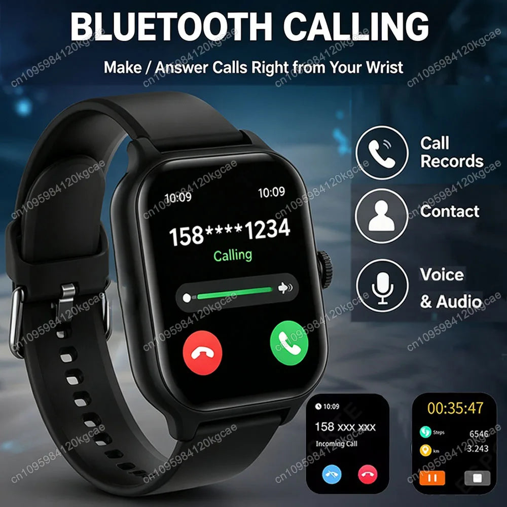 2026 New Smart Watch 2.01'' HD Display Answer Make Call Message Preview Sport Modes DIY Dial Weather Forecast For Men Women HW12