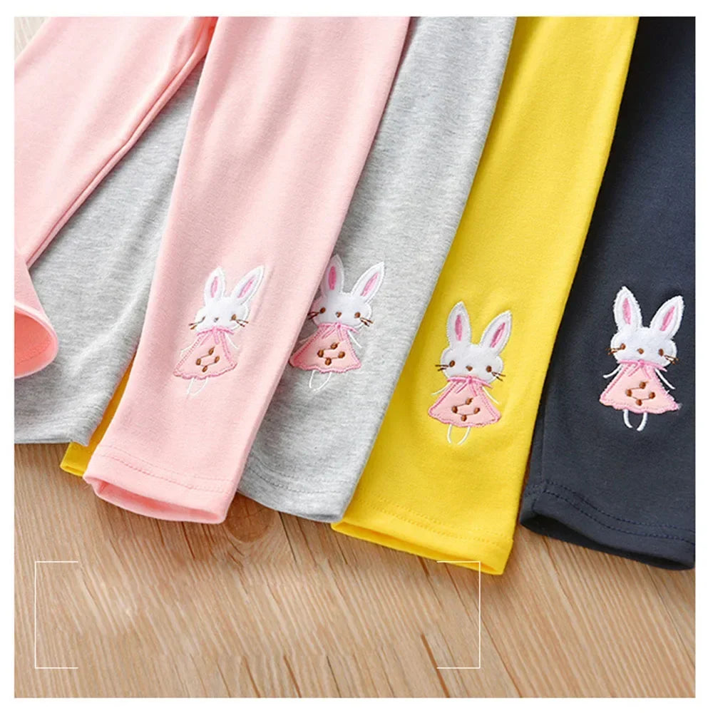 Baby Girls  Pants Toddler Kids Cartoon Printed Leggings 2024 Spring Autumn Trousers Children's Korean Style Clothing