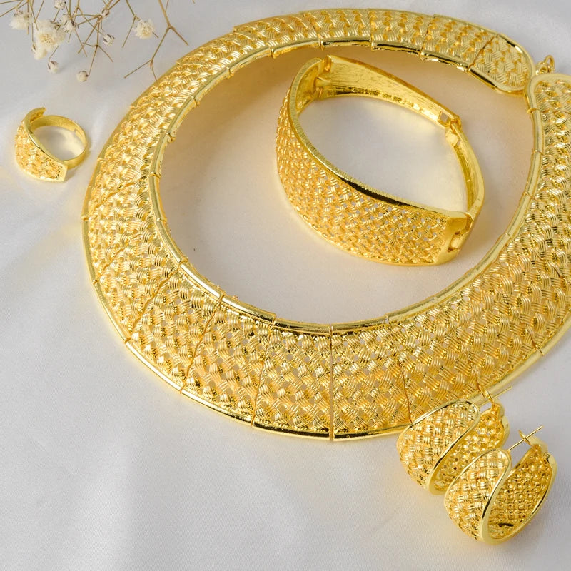 ZEADear Jewelry Sets Egg Shape Bridal Wedding Earrings Necklace Bracelet Ring Gold Plated Anniversary Jewellery Wholesale Gift