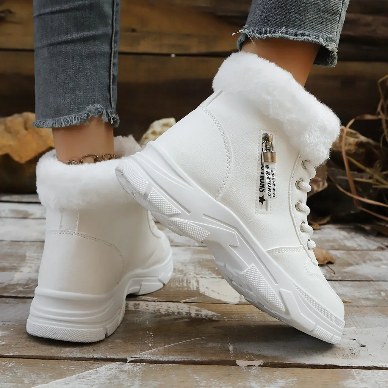 Winter Women Snow Boots Warm Lightweight High-top Shoes Women Casual Platform Ankle Boots Plus Size New Outdoor Zapatos De Mujer