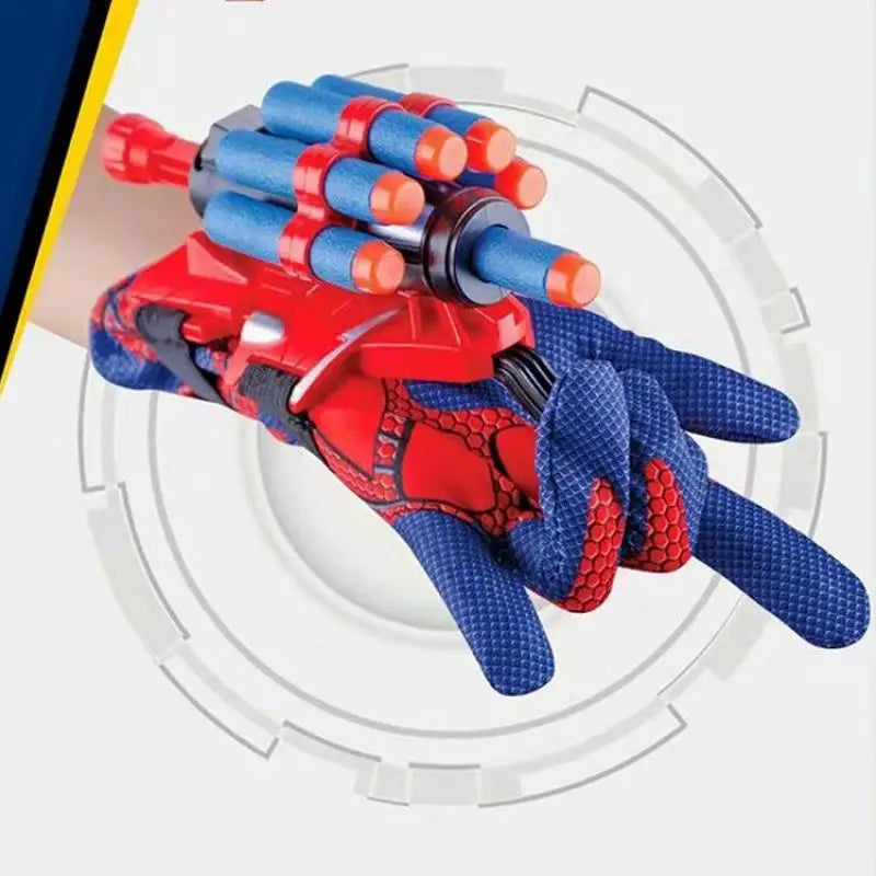 Spiderman Web Cosplay Launcher Glove Boys Superhero Shooters Recoverable Wristband Kids Halloween Prop Kids Children Gift