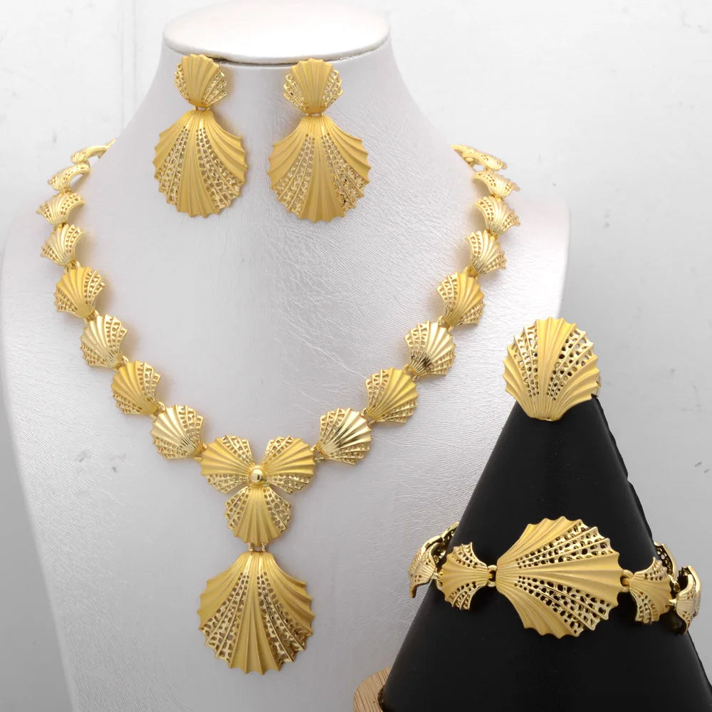 ZEADear Jewelry Sets Egg Shape Bridal Wedding Earrings Necklace Bracelet Ring Gold Plated Anniversary Jewellery Wholesale Gift
