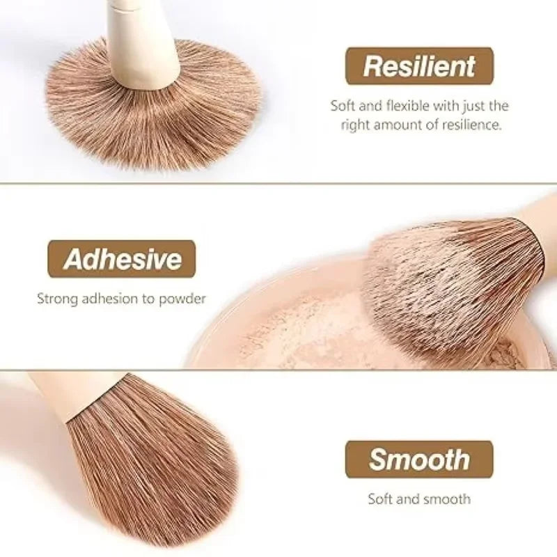 10PCS Makeup Brushes Set Eyeshadow Brush Angled Eyeliner Brush Fan Lash Brush Loose Powder Brush Makeup Tools