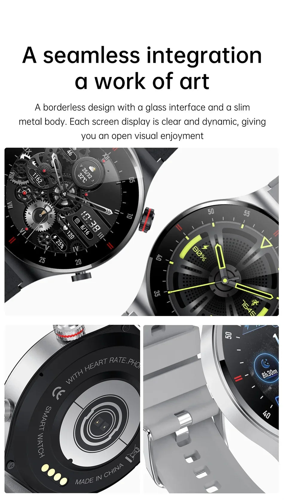 Xiaomi Smart Watch Men Women Custom watch face Sports waterproof Bluetooth call Smartwatch ECG+PPG For Android Samsung Huawei