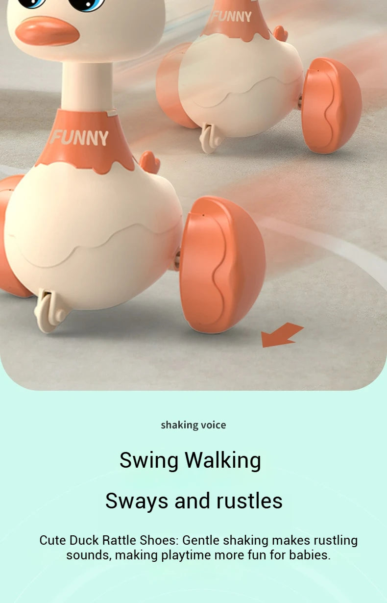 Baby Toy Cartoon Swing Duck Toy Press Vehicles Glide Animal Inertia Pull Back Cars Early Educational crawling Toy Toddlers Gifts