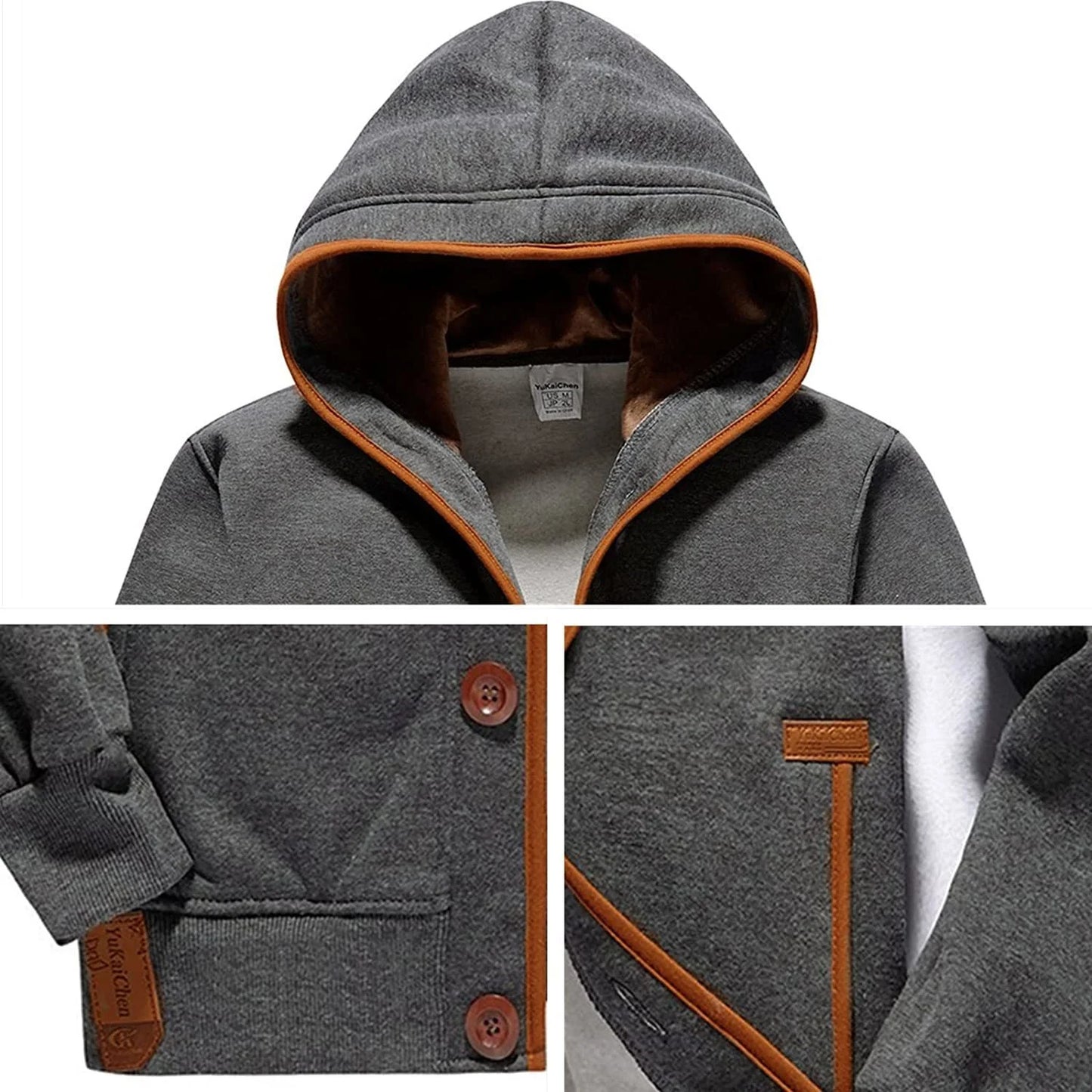 Men's Winter Soft Jackets Windbreak Coats Hooded Single Breasted Button Thick Casual Streetwear Fashion New Male Winter Clothing