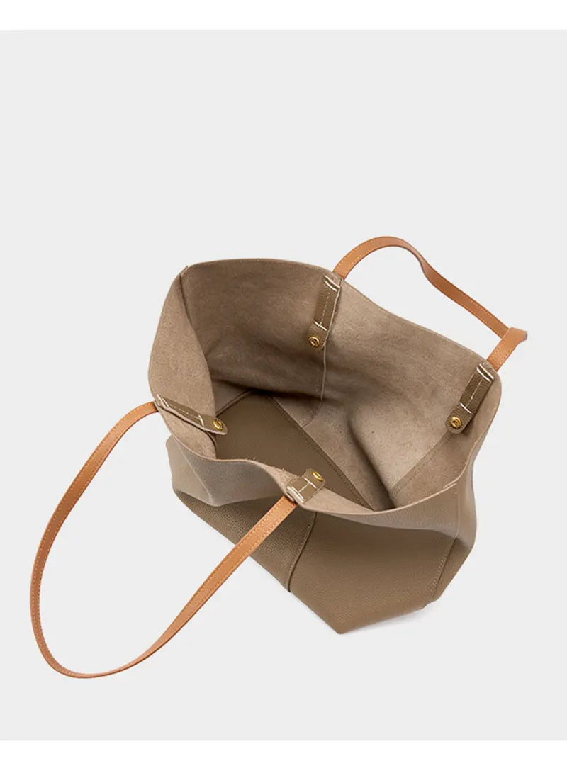 100% Genuine Leather Women's Tote Bags Luxury Designer Large Capacity Women Shoulder Bag Soft Cowhide Female Handbags 2378