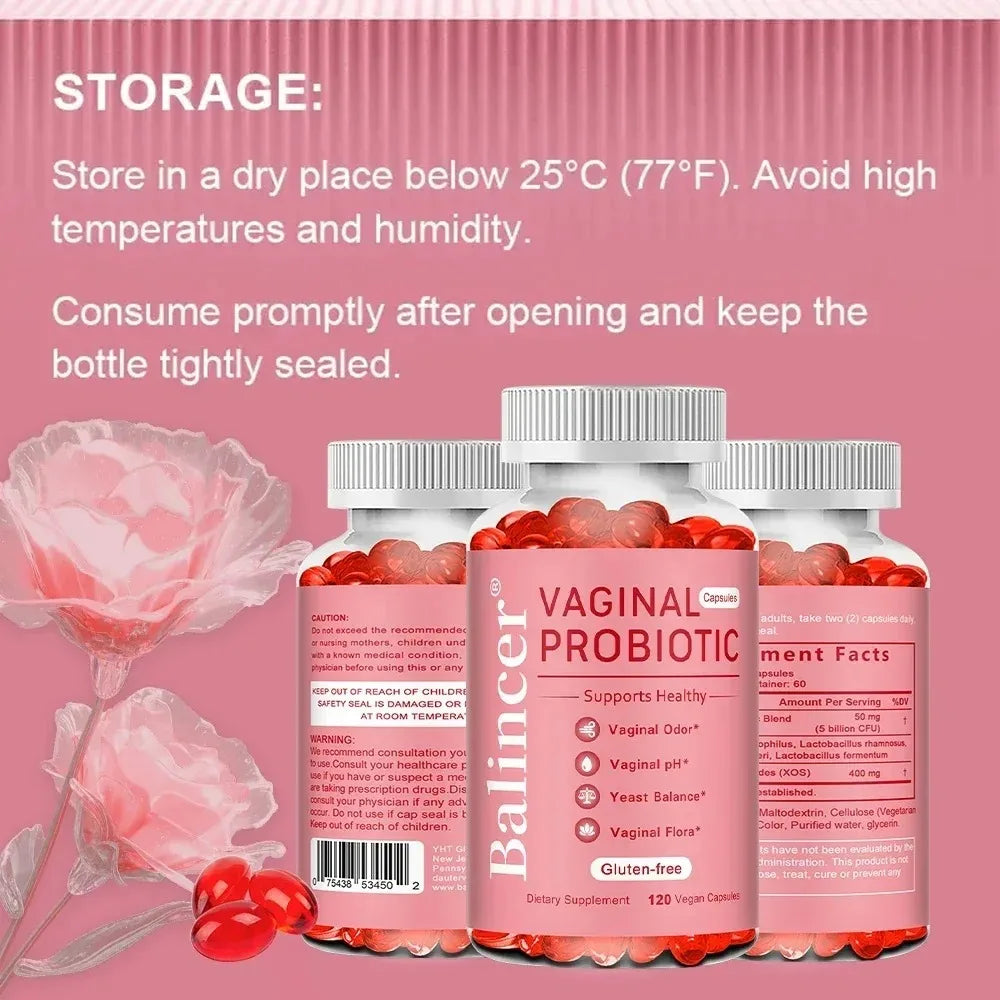 Probiotics Capsules for Women, Promote Vaginal Health, Yeast Balance, Bloating & Digestion, Immune Support, Energy Boost