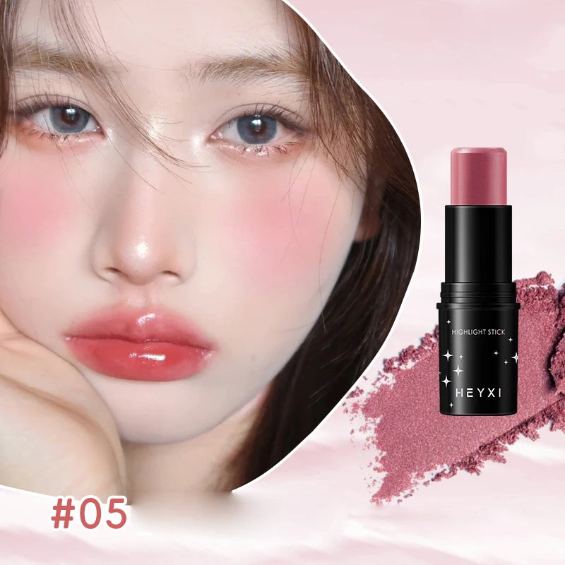 High gloss grooming stick, waterproof and sweat resistant, available in multiple colors, natural three-dimensional makeup look