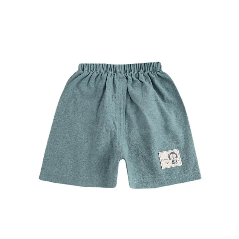 Kids Summer Shorts Boys Girls Korean Style Cotton and Linen Short Pants Toddler Little Children Cute Shorts