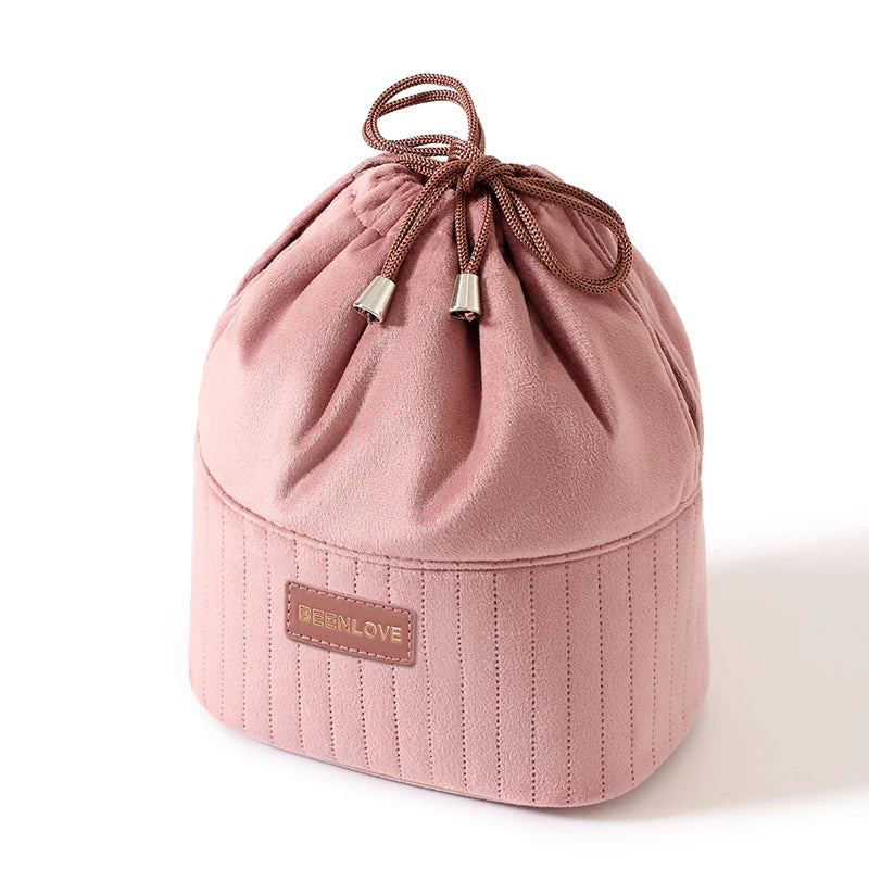 Waterproof Makeup Bag Fashion Velvet Cosmetic Bag Professional Makeup Bag Portable Travel Toiletry Storage Organizer Bag